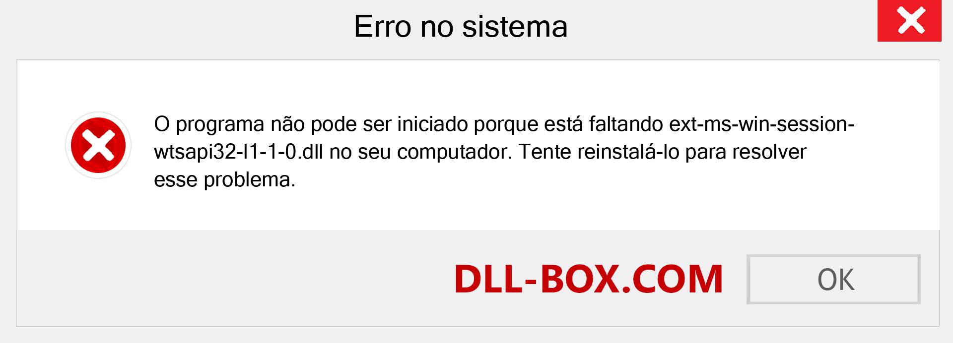 Arquivo ext-ms-win-session-wtsapi32-l1-1-0.dll ausente ?. Download para Windows 7, 8, 10 - Correção de erro ausente ext-ms-win-session-wtsapi32-l1-1-0 dll no Windows, fotos, imagens